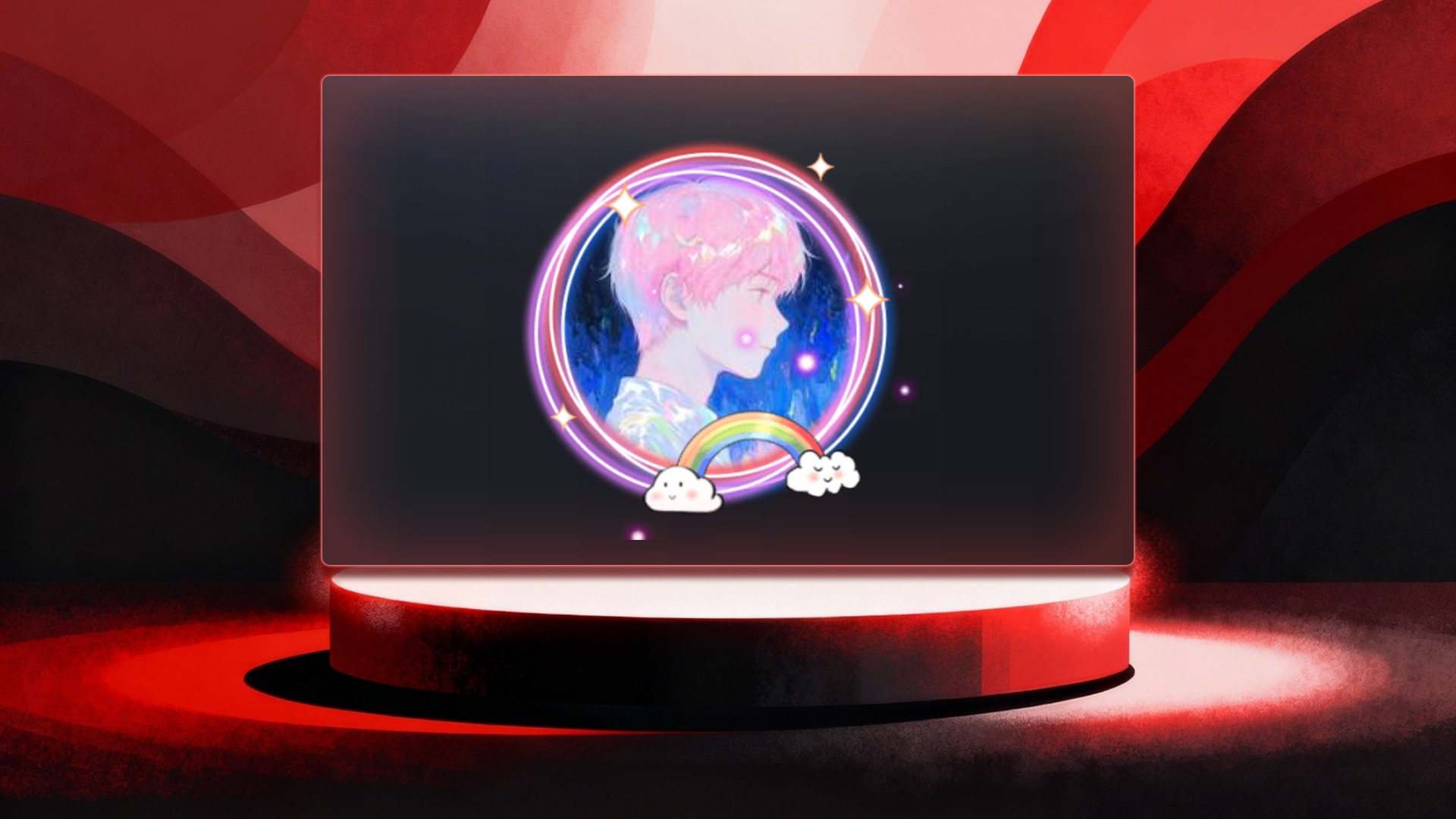 彩虹云永久头像框