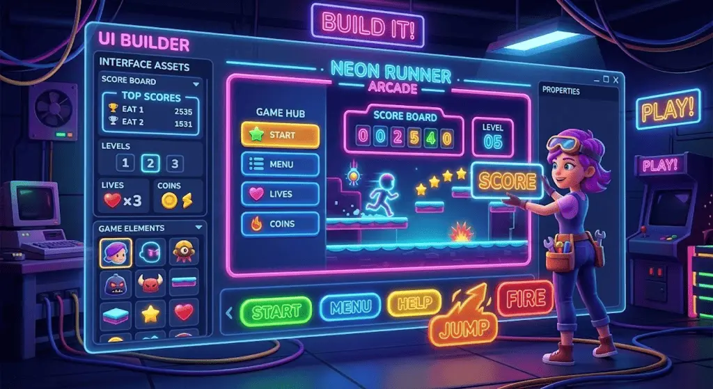 AI自动生成游戏页面布局